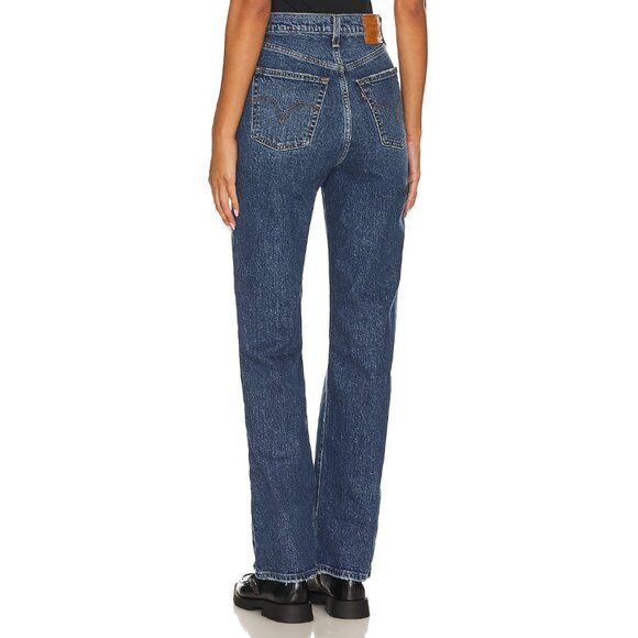 Levi's Women's High Rise Jeans - Dark Blue - Picture 3 of 4